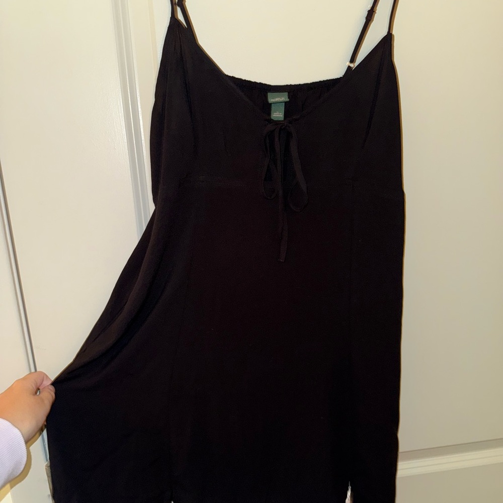 Wild Fable Black Tie-Front Dress